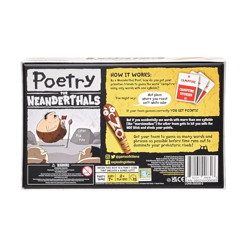 Poetry for Neanderthals – Party Word Game (2-6 Players)